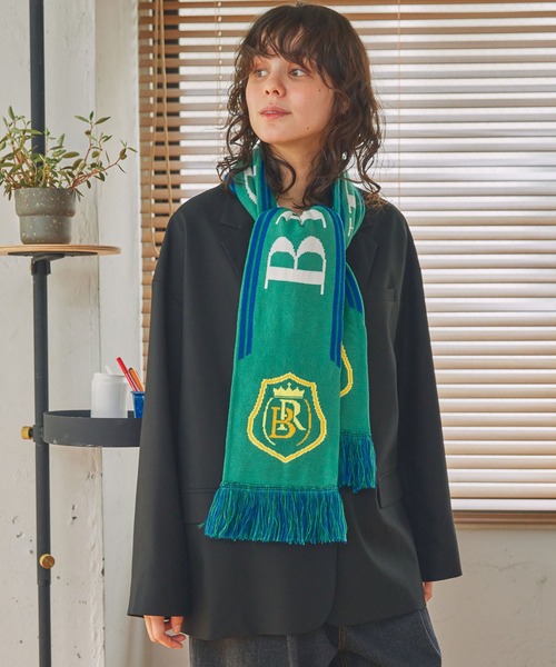 MONO-MART LADY'S(モノマートレディース)の「ジャガード グラフィック サッカーマフラー(マフラー・レディース・レッド系/ネイビー系/ブルー系/ブラック系/イエロー系/ブルー系1/オレンジ系/グリーン系/ネイビー系1/ブラウン系・FREE)」の19枚目の写真