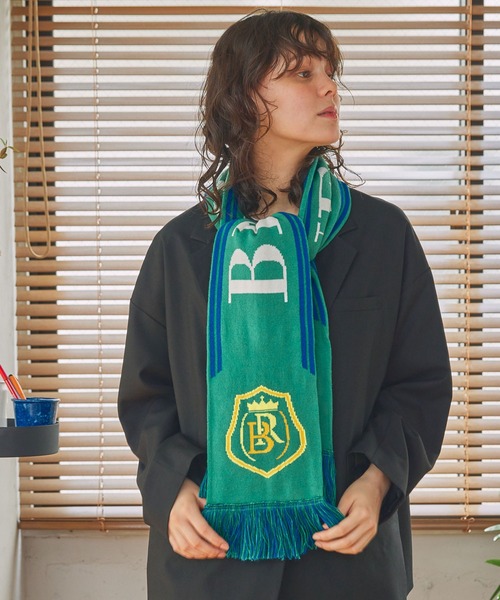 MONO-MART LADY'S(モノマートレディース)の「ジャガード グラフィック サッカーマフラー(マフラー・レディース・レッド系/ネイビー系/ブルー系/ブラック系/イエロー系/ブルー系1/オレンジ系/グリーン系/ネイビー系1/ブラウン系・FREE)」の20枚目の写真