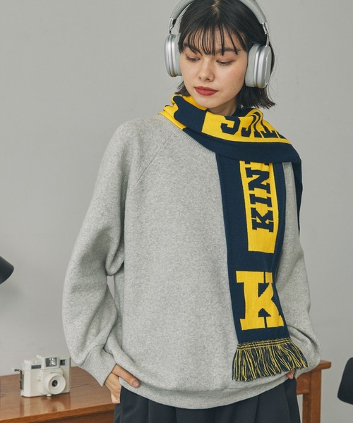 新品24aw☆gramb☆ Monogram モノグラムフットボールカットソー ジャガード グラフィック サッカーマフラー MONO-MART LADY'S