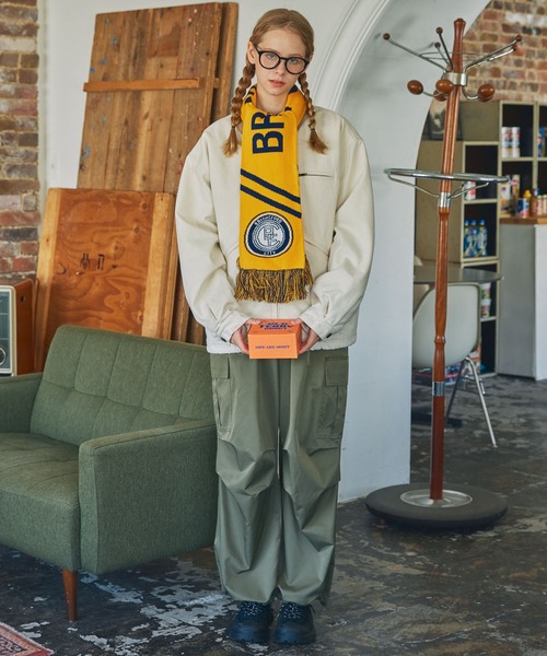 ジャガード グラフィック サッカーマフラー MONO-MART LADY'S