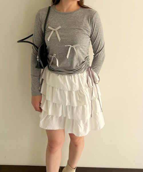 frunco(フランコ)の「サイドドロストロンT(Tシャツ/カットソー・レディース・ブラック/グレー/ホワイト・FREE)」の18枚目の写真
