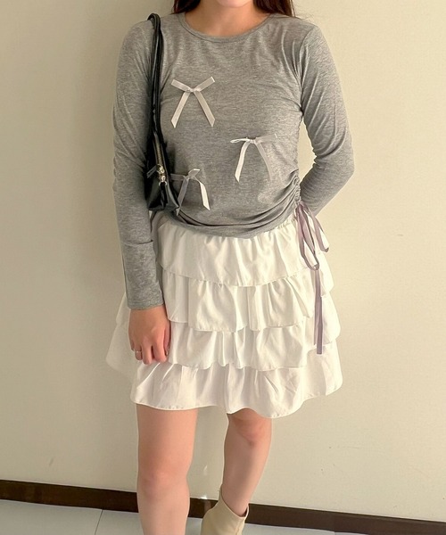 frunco(フランコ)の「サイドドロストロンT(Tシャツ/カットソー・レディース・ブラック/グレー/ホワイト・FREE)」の20枚目の写真