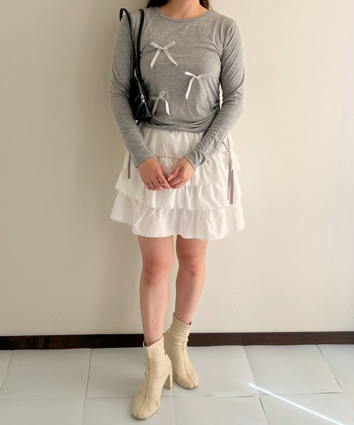 frunco(フランコ)の「サイドドロストロンT(Tシャツ/カットソー・レディース・ブラック/グレー/ホワイト・FREE)」の22枚目の写真