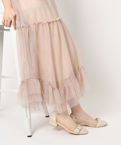 ESPERANZA(エスペランサ)の「チュールバックルベルトフラットパンプス(パンプス・レディース・アイボリー系8/ブラック系8・22.5cm/23.0cm/23.5cm/24.0cm/24.5cm)」の13枚目の写真