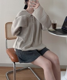 nemne store | 《Delfy》編み上げスキッパーニット(ニット/セーター)