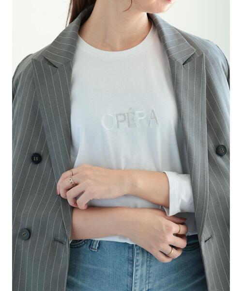 Te chichi(テチチ)の「刺繍&スタッズロゴロンT(Tシャツ/カットソー・レディース・オフホワイト・F)」の4枚目の写真