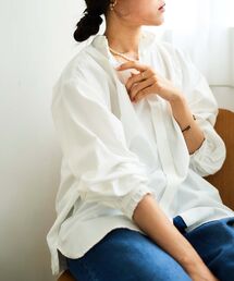 le.coeur blanc | フリルカラーギャザーブラウス(シャツ/ブラウス)