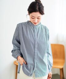 le.coeur blanc | フリルカラーギャザーブラウス(シャツ/ブラウス)