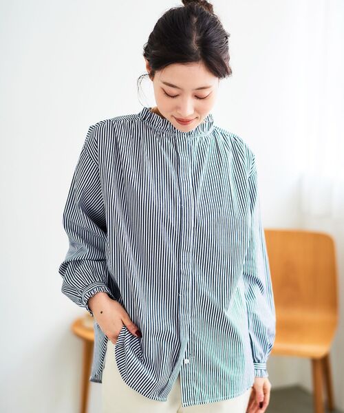 【セール】フリルカラーギャザーブラウス（シャツ/ブラウス）｜le.coeur blanc（ルクールブラン）