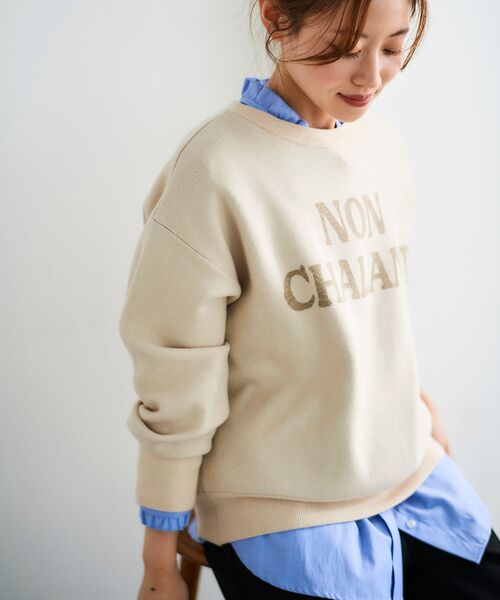 le.coeur blanc（ルクールブラン）の「フリルカラーギャザーブラウス（シャツ/ブラウス・レディース・ブルー系その他2/オフホワイト/ブルー・38）」の11枚目の写真