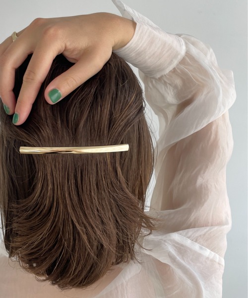 ciite'(シーテ)の「シンプリーストレートバレッタ(バレッタ/ヘアクリップ・レディース・ゴールド/シルバー/ピンクゴールド・FREE)」の7枚目の写真