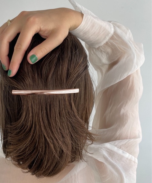 ciite'(シーテ)の「シンプリーストレートバレッタ(バレッタ/ヘアクリップ・レディース・ゴールド/シルバー/ピンクゴールド・FREE)」の4枚目の写真