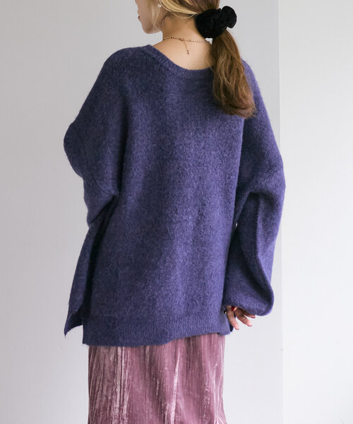 w closet（ダブルクローゼット）の「【2WAY】BIGロゴニット（ニット/セーター・レディース・グリーン/アイボリー/ネイビー・FREE）」の18枚目の写真