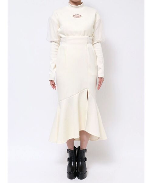 EATME(イートミー)の「マーメイドスウェットスカート(セットアップ可能)(スカート・レディース・ブラック/アイボリー・FREE)」の13枚目の写真