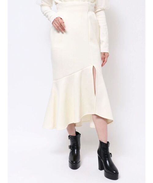 EATME(イートミー)の「マーメイドスウェットスカート(セットアップ可能)(スカート・レディース・ブラック/アイボリー・FREE)」の18枚目の写真