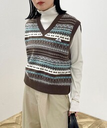 GEVACO | 【GEVACO/ゲバコ】フェアアイル Vネックニットベスト(ベスト)