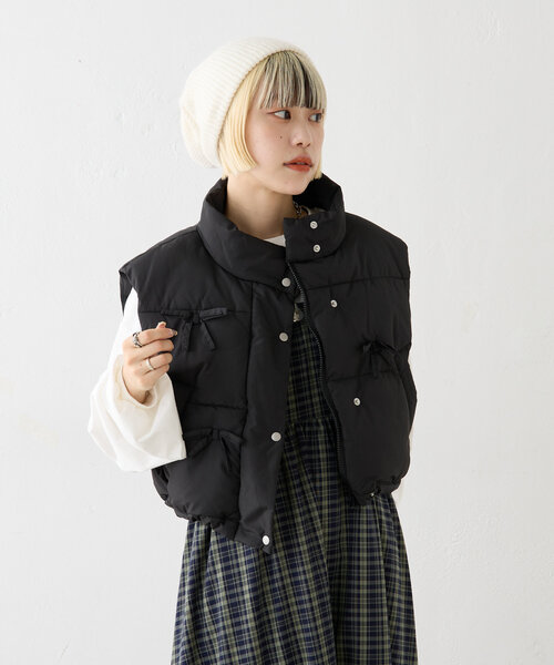 w closet(ダブルクローゼット)の「リボン中綿ベスト(ベスト・レディース・ブラウン/ブラック/アイボリー・FREE)」の12枚目の写真