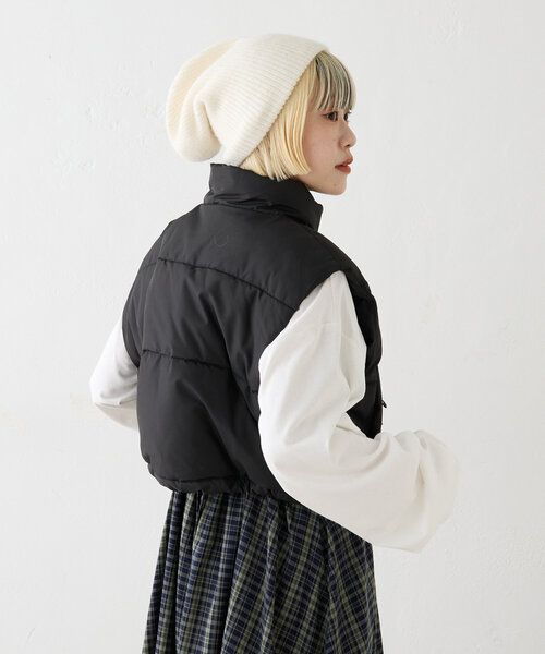 w closet(ダブルクローゼット)の「リボン中綿ベスト(ベスト・レディース・ブラウン/ブラック/アイボリー・FREE)」の17枚目の写真