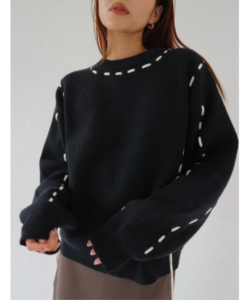 トランク88ハーフジップボーダーニット 美品 TRUNC 88 トランクエイティーエイト Harf Zip Border Knit