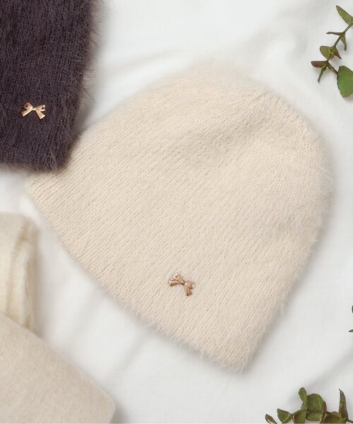 apres les cours（アプレレクール）の「シャギーニットキャップ（ニットキャップ/ビーニー・キッズ・グレー/アイボリー・50/54/58）」の2枚目の写真