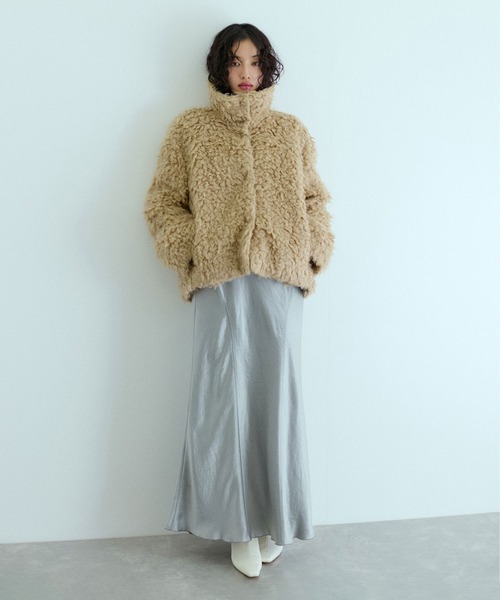 ADAM ET ROPE' FEMME EcopeLループファーハーフコート ADAM ET ROPE' FEMME EcopeLループファーハーフコート - メルカリ