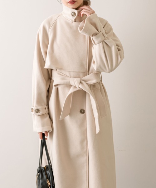 OLIVE des OLIVE（オリーブデオリーブ）の「マルチカラーロング丈コート（その他アウター・レディース・チャコールグレー/ブラウン/ライトベージュ・FREE）」の22枚目の写真