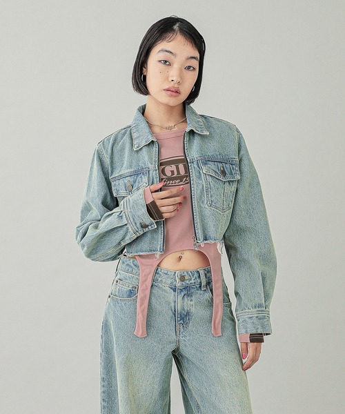 OVAL LOGO GARTER L/S TOP（Tシャツ/カットソー）｜X-girl（エックスガール）