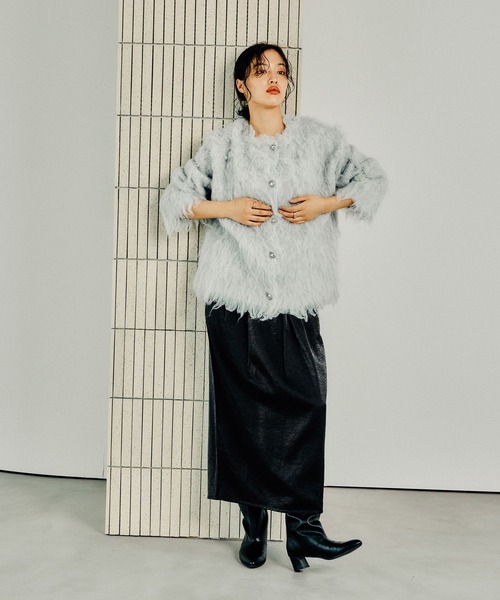 LEPSIM（レプシィム）の「キラキラワッシャーコクーンスカート　147615（スカート・レディース・ブラック/アイボリー/グレー・FREE）」の15枚目の写真