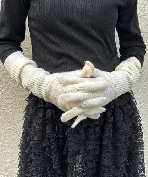 RUBY AND YOU（ルビーアンドユー）の「［select］2WAYグローブ（手袋・レディース・ブルー/ベージュ/アイボリー・FREE）」の19枚目の写真