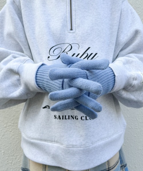 RUBY AND YOU（ルビーアンドユー）の「［select］2WAYグローブ（手袋・レディース・ブルー/ベージュ/アイボリー・FREE）」の16枚目の写真