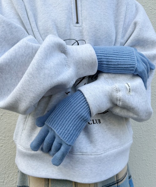 RUBY AND YOU（ルビーアンドユー）の「［select］2WAYグローブ（手袋・レディース・ブルー/ベージュ/アイボリー・FREE）」の18枚目の写真
