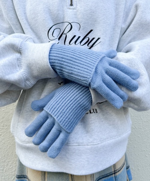 RUBY AND YOU（ルビーアンドユー）の「［select］2WAYグローブ（手袋・レディース・ブルー/ベージュ/アイボリー・FREE）」の7枚目の写真