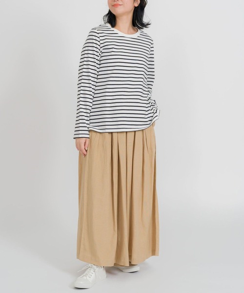 attiree(アティレー)の「ボーダープレーン長袖プルオーバー(Tシャツ/カットソー・レディース・ブルー/ブラック/イエロー/パープル・FREE)」の7枚目の写真