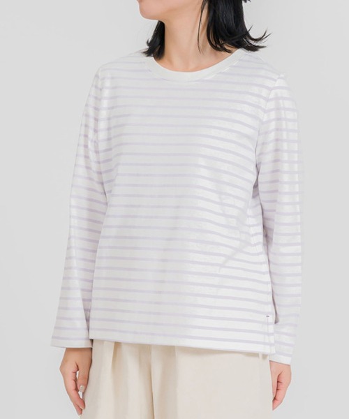 attiree(アティレー)の「ボーダープレーン長袖プルオーバー(Tシャツ/カットソー・レディース・ブルー/ブラック/イエロー/パープル・FREE)」の15枚目の写真