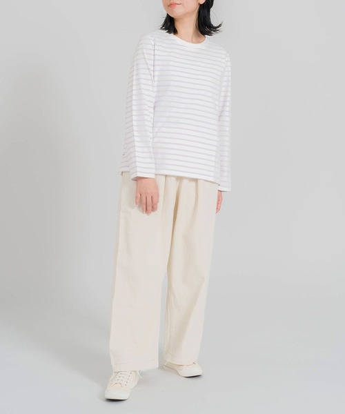 attiree(アティレー)の「ボーダープレーン長袖プルオーバー(Tシャツ/カットソー・レディース・ブルー/ブラック/イエロー/パープル・FREE)」の17枚目の写真