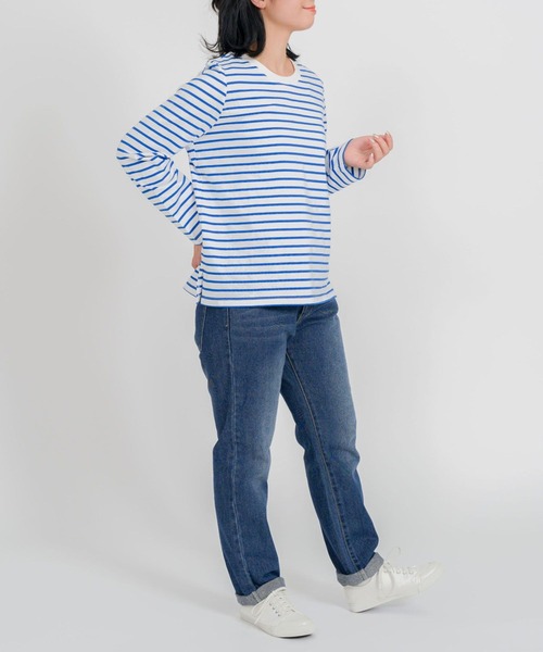 attiree(アティレー)の「ボーダープレーン長袖プルオーバー(Tシャツ/カットソー・レディース・ブルー/ブラック/イエロー/パープル・FREE)」の13枚目の写真