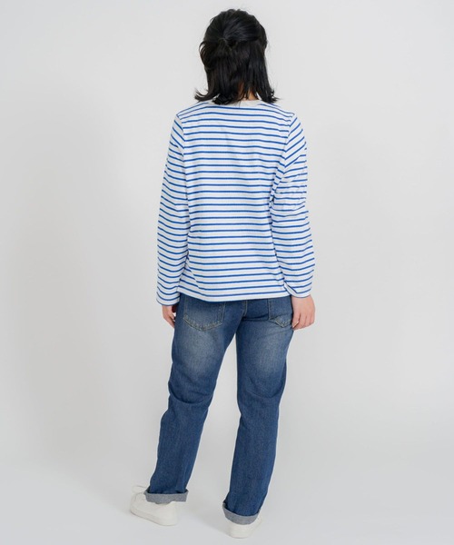attiree(アティレー)の「ボーダープレーン長袖プルオーバー(Tシャツ/カットソー・レディース・ブルー/ブラック/イエロー/パープル・FREE)」の14枚目の写真