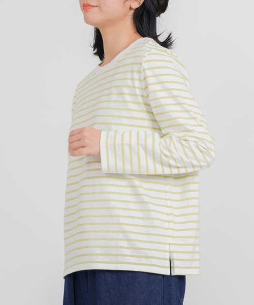 attiree(アティレー)の「ボーダープレーン長袖プルオーバー(Tシャツ/カットソー・レディース・ブルー/ブラック/イエロー/パープル・FREE)」の19枚目の写真