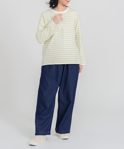 attiree(アティレー)の「ボーダープレーン長袖プルオーバー(Tシャツ/カットソー・レディース・ブルー/ブラック/イエロー/パープル・FREE)」の20枚目の写真