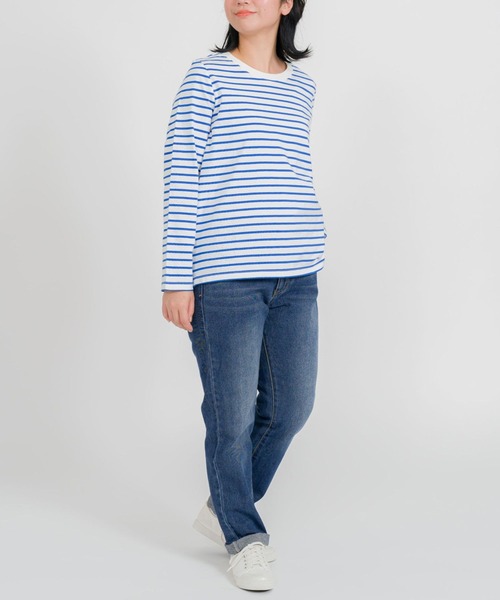attiree(アティレー)の「ボーダープレーン長袖プルオーバー(Tシャツ/カットソー・レディース・ブルー/ブラック/イエロー/パープル・FREE)」の11枚目の写真