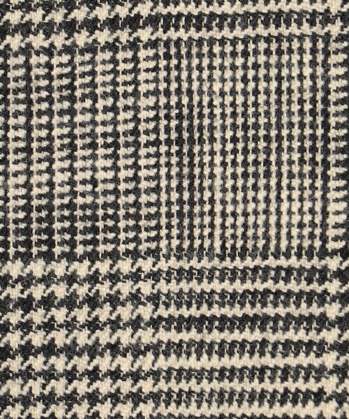 GALERIE VIE チェック柄 ロングコート グレナカートチェック カラーレストレンチロングコート（ノーカラー