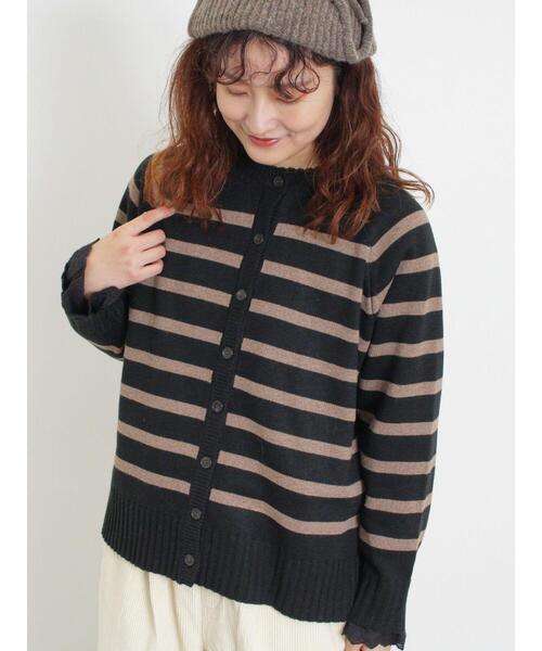 Samansa Mos2（サマンサ モスモス）の「ボーダー2WAYカーディガン