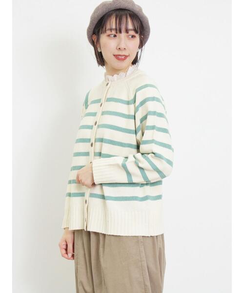 Samansa Mos2（サマンサ モスモス）の「ボーダー2WAYカーディガン
