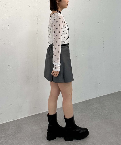 archives（アルシーヴ）の「フロッキープリントチュールＴＯＰＳ（Tシャツ/カットソー・レディース・ブルー/オフホワイト・MEDIUM）」の22枚目の写真