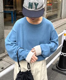 CIAOPANIC TYPY | 【洗えるニット】ユニセックス/袖配色/ビックシルエットロンTeeライクニット(ニット/セーター)