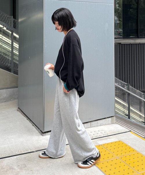 セール】【洗えるニット】ユニセックスビックシルエットロンTeeライク