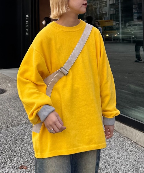 セール】【洗えるニット】ユニセックスビックシルエットロンTee