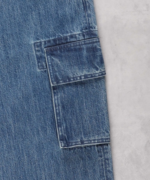 BACK NUMBER（バックナンバー）の「【BACK NUMBER】バギーカーゴデニム（デニムパンツ・メンズ・ライトインディゴブルー/ブラック・30inch/32inch/34inch/28inch）」の14枚目の写真