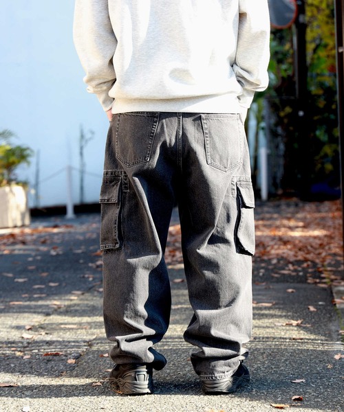 BACK NUMBER（バックナンバー）の「【BACK NUMBER】バギーカーゴデニム（デニムパンツ・メンズ・ライトインディゴブルー/ブラック・30inch/32inch/34inch/28inch）」の19枚目の写真