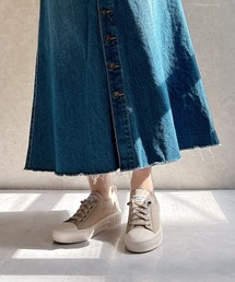 厚底 やわらかニット スニーカー